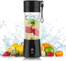 Load image into Gallery viewer, Portable Blender, Blender for Shakes and Smoothies, Personal Blender, Mini Shakes Juicer Cup 380ml USB Rechargeable with 6 Stainless Steel Blades for Kitchen,Sport and Travel, Black HSZZB X0316
