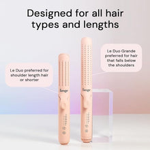 Load image into Gallery viewer, L&#39;ANGE HAIR Le Duo Grande 360° Airflow Styler | 2-in-1 Curling Wand &amp; Titanium Flat Iron Professional Hair Straightener and Curler with Cooling Air Vents to Lock in Style | Adjustable Temp (Blush)
