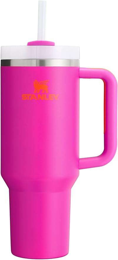 Stanley Quencher H2.0 FlowState Stainless Steel Vacuum Insulated Tumbler with Lid and Straw for Water, Iced Tea or Coffee, Smoothie and More, Vivid Violet, 40 oz