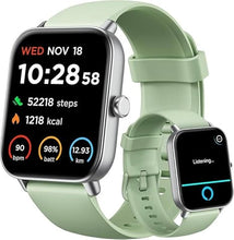 Load image into Gallery viewer, Smart Watch for Women Android iPhone, Alexa Built-in, 1.8&quot; Smartwatch with Heart Rate/SpO2/Sleep Monitor, IP68 Waterproof Activity Fitness Tracker, Bluetooth Call (Answer/Make), 100+ Sport Mode,Green
