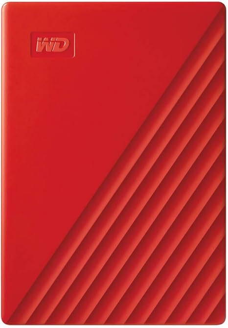 WD 2TB My Passport, Portable External Hard Drive, Red, backup software with defense against ransomware, and password protection, USB 3.1/USB 3.0 compatible - WDBYVG0020BRD-WESN
