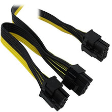 Load image into Gallery viewer, COMeap PCIE Cable for EVGA, PCIe 8 Pin Male to Dual PCIe 8 Pin (6+2) Male GPU Power Cable for EVGA Power Supply 25-inch(63cm)
