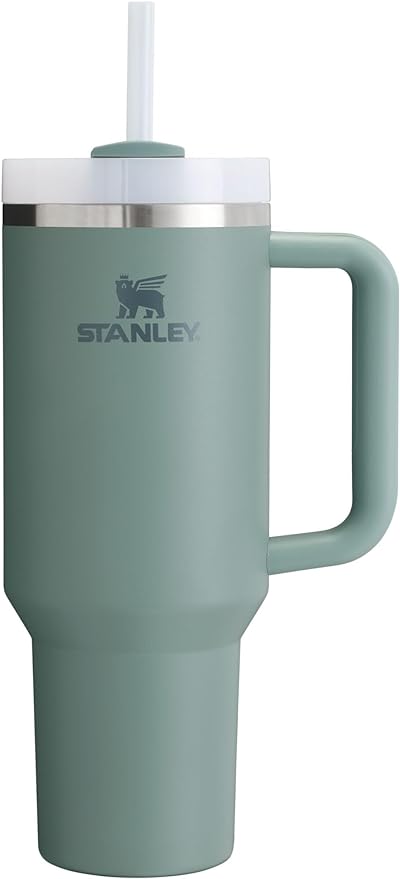 Stanley Quencher H2.0 FlowState Stainless Steel Vacuum Insulated Tumbler with Lid and Straw for Water, Iced Tea or Coffee, Smoothie and More, Shale, 40 OZ / 1.18 L