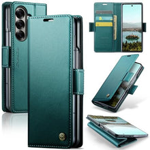 Load image into Gallery viewer, Taneny Designed for Samsung Galaxy Z Fold 7 Case (2025),PU Leather Wallet Flip Folio Case with Card Holder RFID Blocking Kickstand Shockproof Phone Cover for Samsung Galaxy Z Fold 7 5G (Teal)
