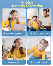 Load image into Gallery viewer, awatrue Kids Bluetooth Headphones, Wireless Headphones with HD ENC Microphone, 50 Hours Playtime, Safe Volume, Type C Fast Charging, Foldable On-Ear Headphone for Children/Teens/Smart Device(Pink)
