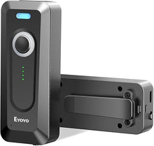 Load image into Gallery viewer, Eyoyo 2D Portable Bluetooth Barcode Scanner, Wireless Barcode Reader with Clip, 2000mAh with Battery Indicator, Suitable for Inventory Counting, Compatible with iPhone, iPad, Android Phones
