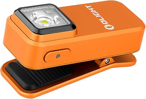 OLIGHT Oclip Rechargeable EDC Flashlight 300 Lumens Dual Light Sources Compact Pocket Clip Light, Convenient USB C Charging, Magnetic for Night Working, Cycling, Emergency, Signaling Tool (Orange)