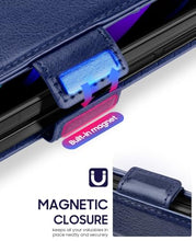 Load image into Gallery viewer, OCASE Compatible with Samsung Galaxy Z Fold7 Wallet Case with S Pen Holder, PU Leather Flip Folio Phone Cover with Card Slots, RFID Blocking, Kickstand &amp; Wrist Strap for Z Fold 7 2025, Blue
