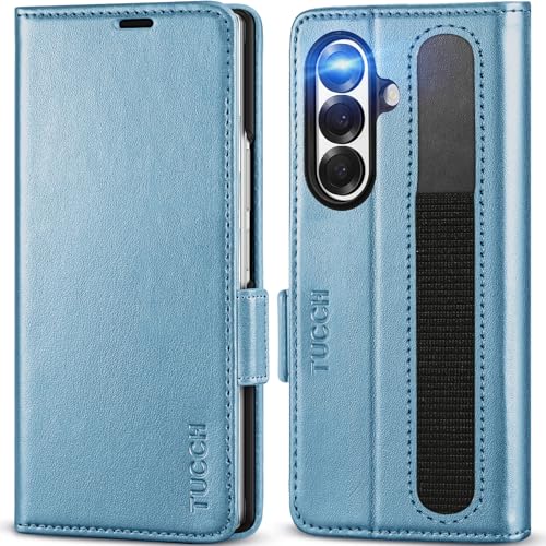 TUCCH Case for Galaxy Z Fold7, Stand RFID Blocking 4 Card Holders Wallet Folio, PU Leather Protective Magnetic PC Shell Compatible with Galaxy ZFold 7 (8.0
