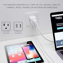 Load image into Gallery viewer, Ceptics Complete European Set Travel Adapter Plug by Ceptics With Dual USB - Type G, E/F, C - London - USA Input - Light Weight - Perfect for Cell Phones, Chargers, Cameras and More - 3 Pack
