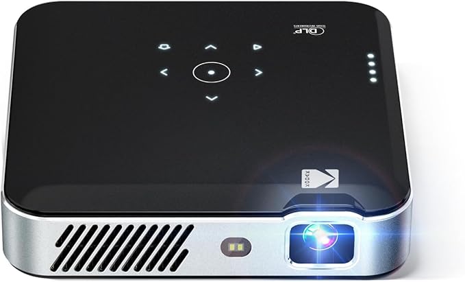 Kodak Luma 500 Mini Projector | 1080p Full HD Portable Outdoor Projector with Wi-Fi, Bluetooth, HDMI & USB | Google TV 11.0 OS, Netflix Certified, Chromecast Built-In, Black, 150
