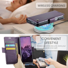 Load image into Gallery viewer, Taneny Designed for Samsung Galaxy Z Fold 7 Case (2025),PU Leather Wallet Flip Folio Case with Card Holder RFID Blocking Kickstand Shockproof Phone Cover for Samsung Galaxy Z Fold 7 5G (Purple)
