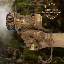 Load image into Gallery viewer, BUYSIGHT Rechargeable Spotlight Flashlight, Hand held Spotlight 800 lumens Waterproof Flashlight Hunting Lamp with red Filter(Camouflage Gray Mini)
