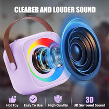 Load image into Gallery viewer, ZERFUN Mini Karaoke Machine Microphone for Kids Adults, Wireless Microphones Rechargeable with Bluetooth Speaker, Toys Gifts Presents for Girls Toddler Birthday Christmas, Purple
