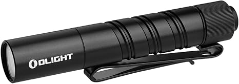 OLIGHT I3T 2 EOS Pocket EDC Flashlight, 200 Lumens Compact Bright Handheld Flashlights, Dual-Output Tail Switch Light with AAA Battery and Two-Way Pocket Clip for Camping and Hiking (Black)