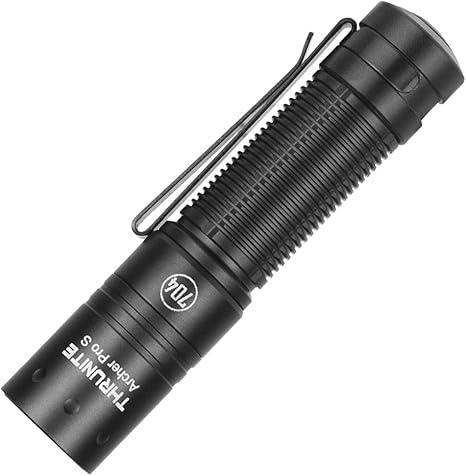 ThruNite Archer Pro S EDC Flashlight - Customized Edition with 704 Tactical, 1459 High Lumens Cool White LED, USB-C Rechargeable Flashlight with Tail Switch for Camping & Outdoor Use