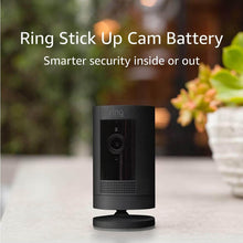 Load image into Gallery viewer, Ring Stick Up Cam Battery HD security camera with custom privacy controls, Simple setup, Works with Alexa - Black
