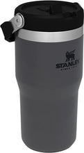 Load image into Gallery viewer, Stanley IceFlow Stainless Steel Tumbler with Straw - Vacuum Insulated Water Bottle for Home, Office or Car Reusable Cup with Straw Leak Resistant Flip Cold for 12 Hours or Iced for 2 Days (Charcoal)
