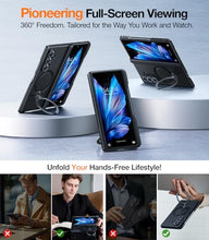 Load image into Gallery viewer, TORRAS 360 Spin Magnetic Stand for Galaxy Z Fold 7 Case with S Pen Holder, [MIL-Grade Hinge Protection] [Fit for Magsafe] [360 Kickstand &amp; Ring Holder], Armor Slim for Samsung Galaxy Z Fold 7, Black
