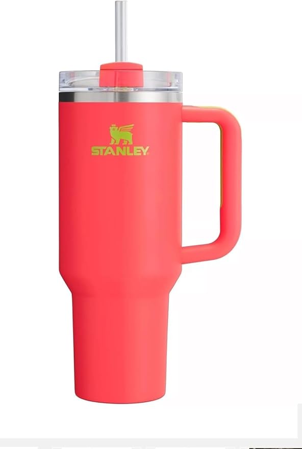 STANLEY Quencher H2.0 FlowState Stainless Steel Vacuum Insulated Tumbler with Lid and Straw for Water, Iced Tea or Coffee (Hibiscus, 40 oz)