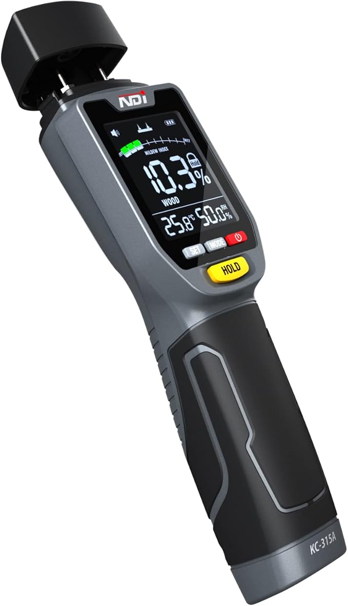 NDI 4 in 1 Pin-Type Moisture Meter Wood Moisture/Building Material/Mildew Indication/Ambient Temperature