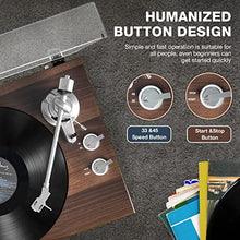 Load image into Gallery viewer, Turntables Belt-Drive Record Player with Wireless Output Connectivity, Vinyl Player Support 33&amp;45 RPM Speed Phono Line USB Digital to PC Recording with Advanced Magnetic Cartridge&amp;Counterweight
