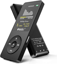 Load image into Gallery viewer, RUIZU MP3 Player with Bluetooth 5.3, 8GB Portable Music Player for Kids, Digital Audio Players with FM Radio, Voice Recorder, Shuffle, Video Playback, 80 Hours Playback, Support 128GB Micro SD Card
