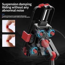 Load image into Gallery viewer, ABITLOP Motorcycle Bike Phone Mount with Vibration Dampener, 360°Motorcycle Bike Phone Holder for 4.7”-7.1”, Super Stable Nylon with Silicone Universal Handlebar Phone Mount (Red)
