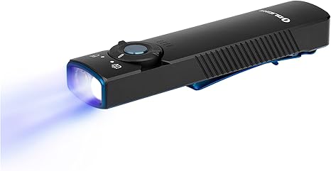 OLIGHT Arkfeld UV 365nm Black Light Flashlight, 1000 Lumens, Rechargeable, Portable, Battery Powered, Detection of Pet Urine, Stains, Fluorescent Agents, Banknotes