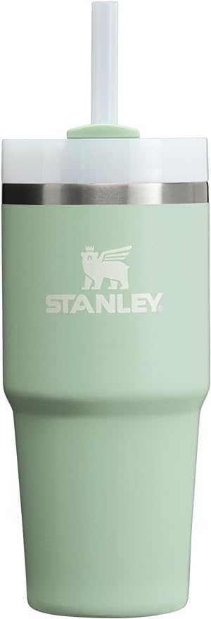 Stanley Quencher H2.0 FlowState Stainless Steel Vacuum Insulated Tumbler with Lid and Straw for Water, Iced Tea or Coffee, Smoothie and More, Matcha Cream, 14oz