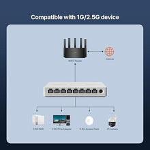 Load image into Gallery viewer, Tenda SE108 8 Port 2.5G Unmanaged Ethernet Switch, 8 X 2.5G Base-T Ports, 40Gbps Switching Capacity, Compatible with 100/1000/2500Mbps, for Home Entertainment or SOHO Network
