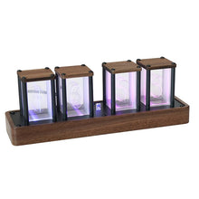 Load image into Gallery viewer, ClocTeck Nixie Tube Clock Walnut Digital Clock, Support Wi-Fi Time SYNC, Alarm &amp; Timer, 12/24H Display, A Retro Gift for Friends
