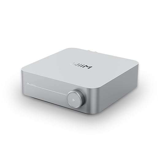 WiiM Amp: Multiroom Streaming Amplifier | Compatible with AirPlay, Google Cast, Alexa | HDMI, Voice Control | Stream from Spotify, Amazon Music, Tidal & More | Silver