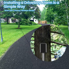 Load image into Gallery viewer, Chtoocy Solar Wireless Driveway Alarm Sensor 1/2 Mile Driveway Alarms Outside Weatherproof Driveway Aler Motion, Vehicle Detecting Motion Alarms for Cars Only, Ignores Animals and People
