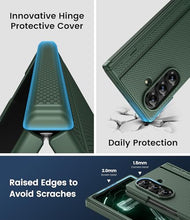 Load image into Gallery viewer, BXYJY for Samsung Galaxy Z Fold 7 Case Slim with Kickstand, Full Hinge Protection, Tempered Screen Protector, Shockproof Cover, Daily Drop Protective Phone Case for Samsung Galaxy Z Fold7 2025, Green
