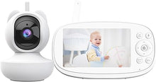 Load image into Gallery viewer, Baby Monitor, 5.5&quot; Split-Screen 2-Way Talk Video Baby Monitor with Camera and Audio, Auto Motion Tracking, Al Virtual Fence, Local Video Playback, Cry Detection, 5X Zoom,VOX, No WiFi (White)
