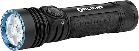 OLIGHT Seeker 4 Pro Rechargeable Flashlights, High Lumens Powerful Bright Flashlight 4600 Lumens with USB C Holster, Waterproof Flashlight for Emergencies,Camping,Searching (Matte Black Neutral White)