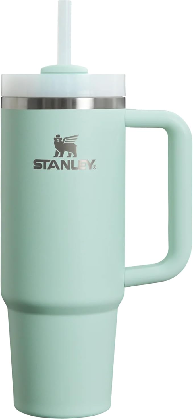 STANLEY Quencher H2.0 FlowState Stainless Steel Vacuum Insulated Tumbler with Lid and Straw for Water, Iced Tea or Coffee (Mint, 30 oz)