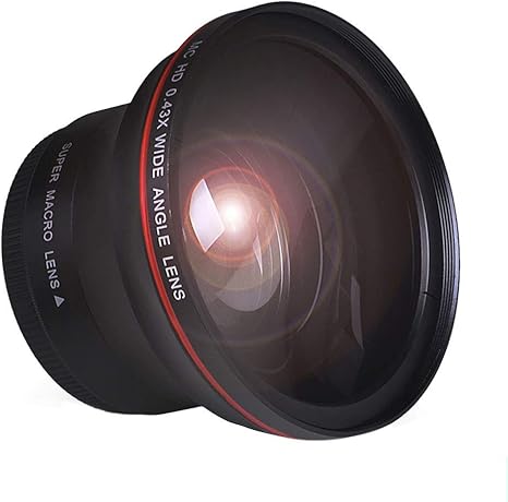 Tectra 55MM 0.43x Professional HD Wide Angle Lens (Macro Portion) for Nikon D3400, D3300, D3500, D5500, D5600 and Sony Alpha Cameras