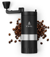 Load image into Gallery viewer, VSSL Java G45 Coffee Manual Coffee Grinder, Up To 45 Gram Capacity, Stainless Steel Conical Burr, Black
