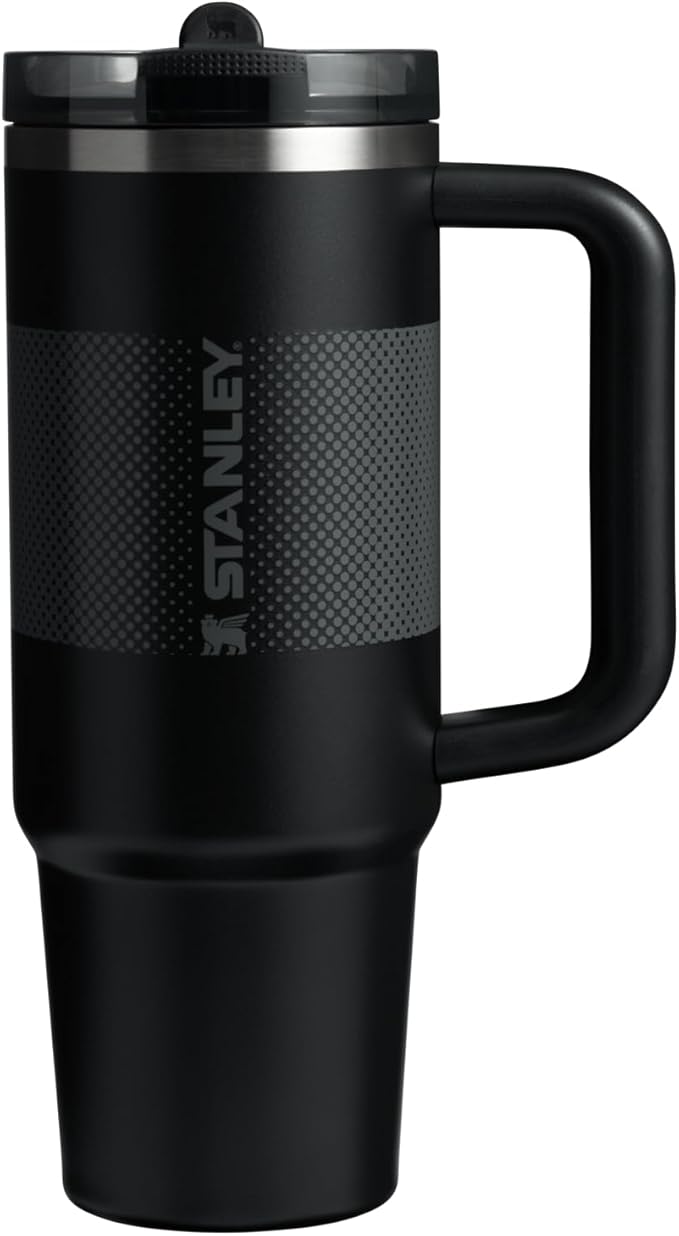 Stanley Quencher ProTour Flip Straw Tumbler with Leakproof Lid 30 oz | Built-In Straw & Handle | Cupholder Compatible for Travel | Insulated Stainless Steel Cup | BPA-Free | Black Fade