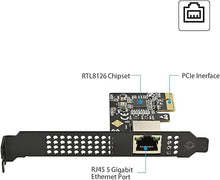 Load image into Gallery viewer, IO CREST 5.0GB PCIe Network Card – PCIe to 5.0 Gigabit Ethernet Network Card, Supports Windows 11/10/8.1/8/7, Win Server 2022/2019/2016, Linux
