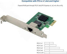 Load image into Gallery viewer, 2.5GBase-T PCIe 3.1 Network Adapter with Intel I225-V+3ft Cat8 Ethernet Cable 2500/1000/100Mbps PCI Express Gigabit Ethernet Card RJ45 LAN Controller for Windows 10/11 with Low Profile Bracket
