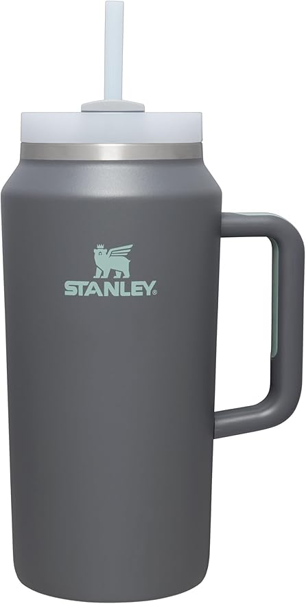 Stanley Quencher H2.0 FlowState Stainless Steel Vacuum Insulated Tumbler with Lid and Straw for Water, Iced Tea or Coffee, Smoothie and More, Charcoal, 64 oz