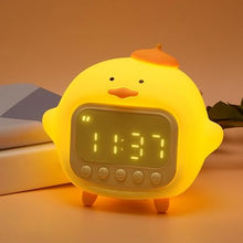 Load image into Gallery viewer, Cute Duck Alarm Clock for Kids, Cute Digital Clock, Cute Night Light, Children Wake Up Lamp,Silicone Rechargeable Alarm Clock Lamp for Bedroom Room Decor Birthday Gift(Yellow)
