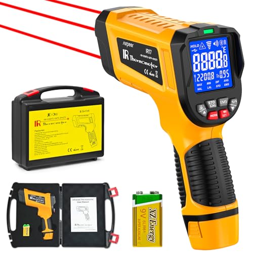 SURPEER Industrial Infrared Thermometer Gun, 50:1 D:S Ratio, -58°F-3992°F, Triple Laser, High Precision Temp Gun for Kiln, Engine, HVAC, BBQ, Industrial Inspection