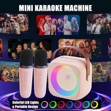 Load image into Gallery viewer, ZERFUN Mini Karaoke Machine Microphone for Kids Adults, Wireless Microphones Rechargeable with Bluetooth Speaker, Toys Gifts Presents for Girls Toddler Birthday Christmas, Pink
