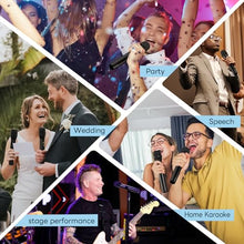 Load image into Gallery viewer, Lococo Wireless Handheld Microphone Karaoke System: Professional UHF Metal Dual Cordless Dynamic Mic Set - Long Transmission Range 200ft with Receiver for Home KTV, DJ Party, Church, Wedding, Meeting
