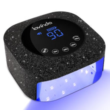 Load image into Gallery viewer, Lavinda 54W UV Nail Lamp, UV Light for Gel Nails, Cordless Rechargeable UV LED Nail Lamp Nail Light with 4 Timer and LCD Display, Professional Fast Curing Lamp Nail Dryer with Black Rhinestone
