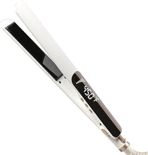 Load image into Gallery viewer, Ultra Thin Titanium Flat Iron Hair Straightener, 1 Inch Double Side Fast Heating Hot Tools for Straightening or Curling, Dual Voltage Real-Time Temperature, White
